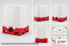 Snyder Industries 330 Gallon HDPE Stackable IBC Tote Tank in Red