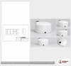 Dimensional spec drawing for Norwesco 500 Gallon Utility Tank (130" L x 52" W x 23" H)