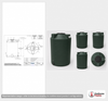 Bushman 500 Gallon Plastic Vertical Rainwater Harvesting Tank in Green