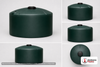 Snyder Industries 5000 Gallon Plastic Vertical Water Storage Tank in Green