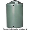 Chem-Tainer 55 Gallon Plastic Vertical Water Storage Tank in White