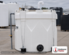 Snyder Industries 550 Gallon Plastic Vertical Double Wall Liquid Chemical Storage Tank in White. 550.0 gallon capacity; High Density Linear Polyethylene; White; dimensions 65.0in H x 76.0in W x 76.0in L; 670.0 lb empty; 1.5 specific gravity rating; fittings: 1 Manway / Lid; max temp 120 deg  F / 48 deg  C; 3 Year Warranty. Manufacturer part number 5040000n45. Manufactured by Snyder. Sold by OneSource Plastics (https://www.onesourceplastics.com).