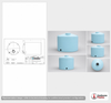 Dimensional spec drawing for Norwesco 7800 Gallon Vertical Storage Tank
