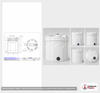 Dimensional spec drawing for Snyder Industries 8700 Gallon Double Wall Tank (142" L x 142" W x 197" H)