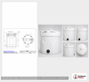 Dimensional spec drawing for Snyder Industries 8700 Gallon Double Wall Tank (142" L x 142" W x 197" H)