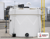 Snyder Industries 550 Gallon 1.9 S.G. Vertical Double Wall Liquid Chemical Storage Tank in Opaque White. 550.0 gallon capacity; High Density Linear Polyethylene; White; dimensions 65.0in H x 76.0in W x 76.0in L; 670.0 lb empty; 1.9 specific gravity rating; fittings: 1 Manway / Lid; max temp 120 deg  F / 48 deg  C; 3 Year Warranty. Manufacturer part number 5040000n52. Manufactured by Snyder. Sold by OneSource Plastics (https://www.onesourceplastic