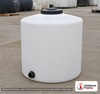 Snyder Industries 120 Gallon Plastic Vertical Liquid Storage Tank in White. Polyethylene; White; dimensions 41.0in H x 32.0in W x 32.0in L; 50.0 lb empty; 1.5 specific gravity rating. Manufacturer part number SII-1540200W94303. Sold by OneSource Plastics (https://www.onesourceplastics.com).