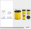 Snyder Industries 150 Gallon Plastic Vertical Double Wall Waste Oil Tank in Yellow