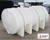 Snyder Industries 1650 Gallon Plastic Horizontal Leg Tank with Securing Hoops. Polyethylene; White; dimensions 55.0in H x 71.0in W x 142.0in L; 533.0 lb empty; 1.9 specific gravity rating. Manufacturer part number SII-1000700N45. Sold by OneSource Plastics (https://www.onesourceplastics.com).