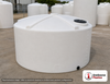 Snyder Industries 2000 Gallon Plastic Water Storage Tank in White. 2000.0 gallon capacity; High Density Linear Polyethylene; White; dimensions 77.0in H x 96.0in W x 96.0in L; 358.0 lb empty; 1.1 specific gravity rating; fittings: 2; 3 Year Warranty. Manufacturer part number 32722. Manufactured by Snyder. Sold by OneSource Plastics (https://www.onesourceplastics.com).
