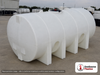 Snyder Industries 3000 Gallon Plastic Horizontal Leg Tank with Securing Hoops. Polyethylene; White; 76" H x 92" W x 142" L.