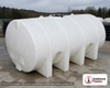 Snyder Industries 3000 Gallon Plastic Horizontal Leg Tank with Securing Hoops. Polyethylene; White; dimensions 76.0in H x 92.0in W x 142.0in L; 1010.0 lb empty; 1.5 specific gravity rating. Manufacturer part number SII-7500000N43. Sold by OneSource Plastics (https://www.onesourceplastics.com).