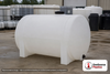 Snyder Industries 525 Gallon Plastic Horizontal Leg Tank in White. Polyethylene; White; dimensions 53.0in H x 48.0in W x 68.0in L; 128.0 lb empty; 1.5 specific gravity rating. Manufacturer part number SII-1400000W94303. Sold by OneSource Plastics (https://www.onesourceplastics.com).