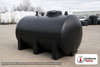 Snyder Industries 535 Gallon Plastic Horizontal Leg Tank in Black. Polyethylene; Black; 52" H x 47" W x 78" L.