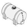Snyder Industries 65 Gallon Plastic Horizontal Leg Tank