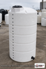 Snyder Industries 750 Gallon Plastic Vertical Water Storage Tank in White. High Density Linear Polyethylene; White; dimensions 106.0in H x 48.0in W x 48.0in L; 117.0 lb empty; 1.0 specific gravity rating. Manufacturer part number SII-32441. Sold by OneSource Plastics (https://www.onesourceplastics.com).