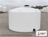 Snyder Industries 1100 Gallon Plastic Vertical Water Storage Tank in White. Polyethylene; White; dimensions 53.0in H x 86.0in W x 86.0in L; 187.0 lb empty; 1.0 specific gravity rating. Manufacturer part number SII-WV42. Sold by OneSource Plastics (https://www.onesourceplastics.com).