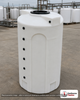Snyder Industries 150 Gallon Plastic Vertical Double Wall Liquid Chemical Storage Tank in White. High Density Linear