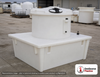 Snyder Industries 200 Gallon Plastic Chemical Feed Station Tank. High Density Linear Polyethylene; White; 57" H x 62" W x