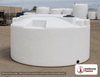Snyder Industries 2000 Gallon XLPE Vertical Liquid Storage Tank with ASTM Certification. 2000.0 gallon capacity; Cross Linked Polyethylene; White; dimensions 84.0in H x 96.0in W x 96.0in L; 420.0 lb empty; 1.9 specific gravity rating; fittings: 1 Manway / Lid; max temp 140 deg  F / 60 deg  C; 3 Year Warranty. Manufacturer part number 5050300n42. Manufactured by Snyder. Sold by OneSource Plastics (https://www.onesourceplastics.com).