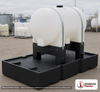 Norwesco 225 Gallon Plastic Chemical Injection Tank. High Density Linear Polyethylene; White; dimensions 42.0in H x 38.0in W x 52.0in L; 265.0 lb empty; 1.5 specific gravity rating. Manufacturer part number N-63885. Sold by OneSource Plastics (https://www.onesourceplastics.com).