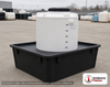 Snyder Industries 250 Gallon Plastic Chemical Feed Station Tank. High Density Linear Polyethylene; White; 69" H x 62" W x