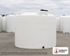 Snyder Industries 2500 Gallon HDPE Vertical Liquid Storage Tank with ASTM Certification. 2500.0 gallon capacity; Polyethylene; White; dimensions 98.0in H x 96.0in W x 96.0in L; 400.0 lb empty; 1.35 specific gravity rating; fittings: 1 Manway / Lid; max temp 120 deg  F / 48 deg  C; 3 Year Warranty. Manufacturer part number 5090300n39. Manufactured by Snyder. Sold by OneSource Plastics (https://www.onesourceplastics.com).