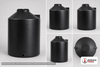 Chem-Tainer 2500 Gallon Plastic Vertical Liquid Storage Tank in Black