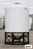 Snyder Industries 3600 Gallon 15 Degree XLPE Cone Bottom Tank in White. Polyethylene; White; dimensions 135.0in H x 102.0in W x 102.0in L; 300.0 lb empty; 1.9 specific gravity rating. Manufacturer part number SII-8050000N42. Sold by OneSource Plastics (https://www.onesourceplastics.com).