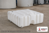 Snyder Industries 60 Gallon XLPE Chemical Feed Station Tank. Cross-Linked Polyethylene; White; 58" H x 36" W x 47" L.