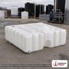 Snyder Industries 60 Gallon XLPE Chemical Feed Station Tank in White. Cross-Linked Polyethylene; White; 58" H x 36" W x 47"
