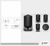 Dimensional spec drawing for Norwesco 6000 Gallon Cone Bottom Tanks - Closed Top (102" L x 102" W x 195" H)