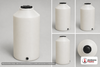Dimensional spec drawing for Chem-Tainer 65 Gallon Vertical Storage Tank (23" L x 23" W x 42" H)