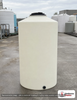 Chem-Tainer 65 Gallon Plastic Vertical Liquid Storage Tank. 65 gallon capacity; Polyethylene; Natural White; 46" H x 24" W x