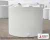 Snyder Industries 6600 Gallon HDPE Vertical Liquid Storage Tank with ASTM Certification. Polyethylene; White; dimensions 158.0in H x 120.0in W x 120.0in L; 1900.0 lb empty; 1.5 specific gravity rating. Manufacturer part number SII-5300400N43. Sold by OneSource Plastics (https://www.onesourceplastics.com).