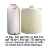 Chem-Tainer 75 Gallon Vertical Storage Tank - natural white, polyethylene, 23" L x 23" W x 49" H (additional view)