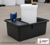 Snyder Industries 90 Gallon XLPE Chemical Feed Station Tank. Cross-Linked Polyethylene; White; 41" H x 43" W x 56" L.