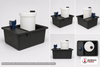 Dimensional spec drawing for Snyder Industries 90 Gallon Specialty Tank (56" L x 43" W x 41" H)