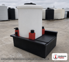 Snyder Industries 90 Gallon XLPE Chemical Feed Station Tank. Cross-Linked Polyethylene; White; 57" H x 43" W x 56" L.