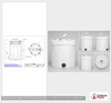 Dimensional spec drawing for Snyder Industries 10000 Gallon Double Wall Tank (142" L x 142" W x 226" H)