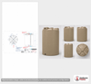 Dimensional spec drawing for Bushman 5000 Gallon Vertical Water Tank (102" L x 102" W x 161" H)