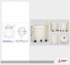 Dimensional spec drawing for Snyder Industries 8700 Gallon Double Wall Tank (142" L x 142" W x 197" H)