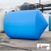 Norwesco 10000 Gallon 30 Degree HDPE Cone Bottom Tank in Blue. 10000 gallon capacity; High Density Linear Polyethylene; Blue; dimensions 190.0in H x 141.0in W x 141.0in L; 2356.0 lb empty; 1.9 specific gravity rating; fittings: 3"; max temp 120 deg  F / 48 deg  C; 5 Year Warranty. Manufacturer part number 44105. Manufactured by Norwesco. Sold by OneSource Plastics (https://www.onesourceplastics.com).