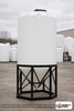 Snyder Industries 1500 Gallon 45 Degree XLPE Cone Bottom Tank in White. 1500 gallon capacity; Cross-Linked Polyethylene; White; dimensions 141.0in H x 64.0in W x 64.0in L; 315.0 lb empty; 1.9 specific gravity rating; 45-degree cone bottom; fittings: 1 Manway / Lid; max temp 100 deg  F / 37 deg  C. Manufacturer part number 5010000n42. Manufactured by Snyder. Sold by OneSource Plastics (https://www.onesourceplastics.com).