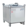 Snyder Industries 350 Gallon 304 Stainless Steel LiquiTote Center Drain IBC Tote Tank