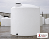 Norwesco 10,000 Gallon Vertical Liquid Storage Tank in White. High Density Linear Polyethylene; White; 160" H x 140" W x
