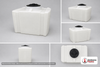 Chem-Tainer 100 Gallon Plastic Portable Flat Bottom Utility Tank in White