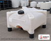 Snyder Industries 120 Gallon HDPE Stackable IBC Tote Tank in White. 120.0 gallon capacity; High Density Polyethylene; White; dimensions 32.25in H x 42.5in W x 42.5in L; 105.0 lb empty; 1.35 specific gravity rating; fittings: 2; max temp 105 deg  F / 41 deg  C. Manufacturer part number 6570000b96002. Manufactured by Snyder. Sold by OneSource Plastics (https://www.onesourceplastics.com).