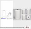 Dimensional spec drawing for Snyder Industries 1900 Gallon Vertical Storage Tank (64" L x 64" W x 147" H)