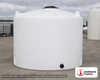 Snyder Industries 2000 Gallon Plastic Vertical Liquid Storage Tank in White. Polyethylene; White; dimensions 88.0in H x 90.0in W x 90.0in L; 357.0 lb empty; 1.0 specific gravity rating. Manufacturer part number SII-WV50. Sold by OneSource Plastics (https://www.onesourceplastics.com).